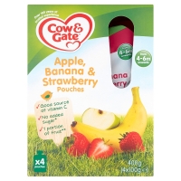 SuperValu  Cow & Gate Apple, Banana & Strawberry 4-6+ Months 4 Pack