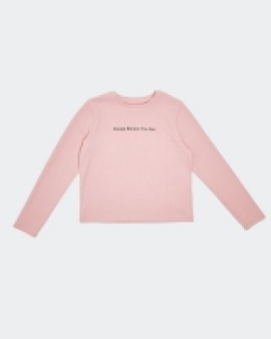 Slogan Rib Top (7-14 years)
