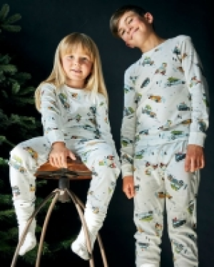 Leigh Tucker Willow Cotton Rib Driving Home Christmas Pyjama