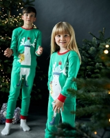 Dunnes Stores  Leigh Tucker Willow Cotton Rib Moose Christmas Pyjamas (1-14