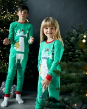 Leigh Tucker Willow Cotton Rib Moose Christmas Pyjamas (1-14