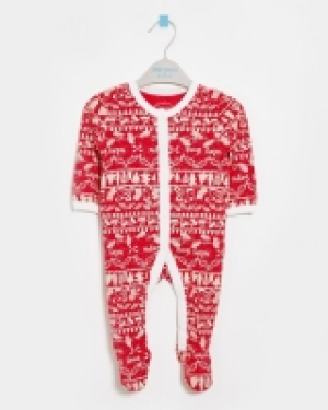 Leigh Tucker Willow Nollaig Family Christmas Baby Sleepsuit