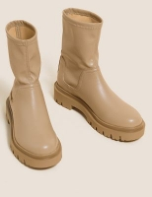 M&s Collection Chunky Block Heel Ankle Boots