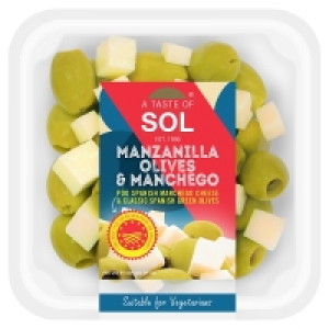 A Taste of Sol Manzanilla Olives &MANCHEGO Cheese 3.50 €