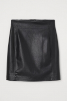 HM  Imitation leather skirt