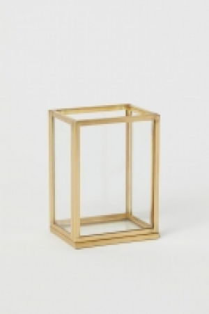HM  Clear glass make-up organiser