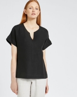 Dunnes Stores  Carolyn Donnelly The Edit Slit Neck Linen Top