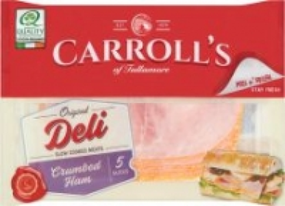 Carrolls Crumbed Ham Original Deli Slow Cooked Slices