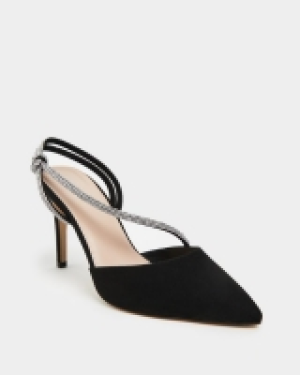 Diamanté Trim Mid Heel Shoe