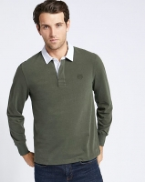 Paul Costelloe Living Khaki Rugby Shirt