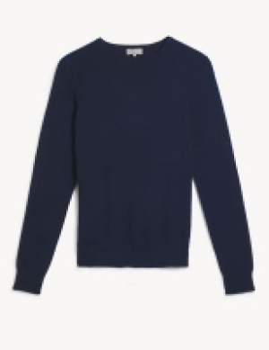 Marks and Spencer Jaeger Pure Cashmere Pointelle Crew Neck Jumper