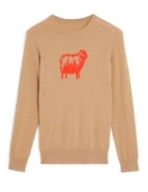 Marks and Spencer Jaeger Wool Embellished Jumper with Cashmere