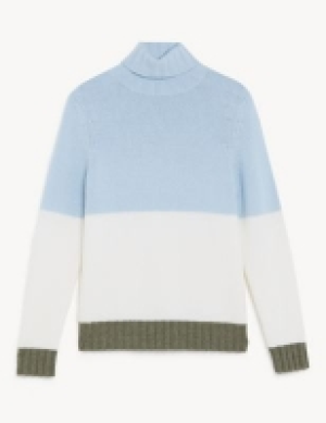 Jaeger Wool Colour Block Jumper with Cashmere