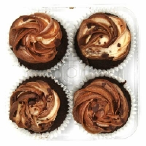 Chocolate Cupcakes With Marbled Icing 4 Pack 280g 5.00 €