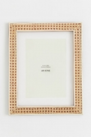 HM  Wood and rattan frame