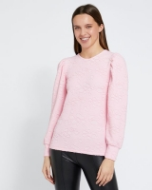 Savida Flower Pattern Jacquard Top