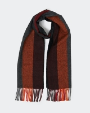 Stripe Wool Blend Scarf