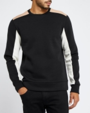 Dunnes Stores  Paul Galvin Black Crew Panel Sweat