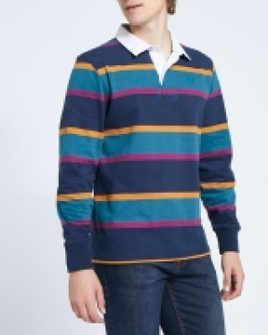 Dunnes Stores  Paul Costelloe Living Navy Stripe Rugby Shirt