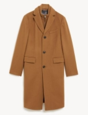 Jaeger Italian Wool with Cashmere Overcoat with Zip Out Bib
