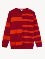 Marks and Spencer Jaeger Pure Merino Wool Striped Jumper