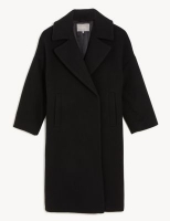 Marks and Spencer Jaeger Wool Revere Collar Cocoon Coat