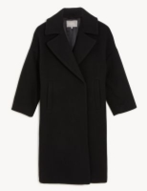 Jaeger Wool Revere Collar Cocoon Coat