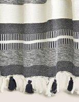 Marks and Spencer  Cotton Rich Woven Monochrome Stripe Throw