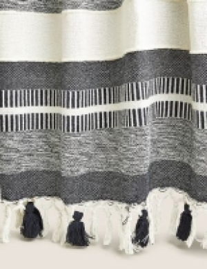 Cotton Rich Woven Monochrome Stripe Throw