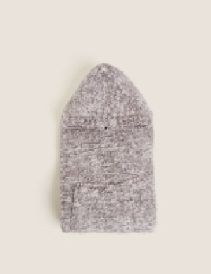 The M&s Snuggle Teddy Fleece Kids Hooded Blanket