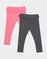 Dunnes Stores  Rib Leggings - Pack Of 2 (6 months - 4 years)