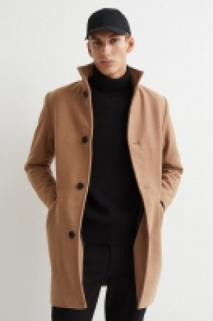 Wool-blend funnel-collar coat 58.00 €
