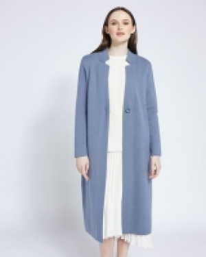 Paul Costelloe Living Studio Blue Button Coatigan