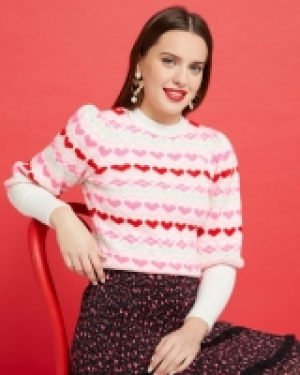 Dunnes Stores  Savida Heart Stripe Jumper