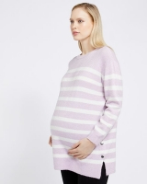 Dunnes Stores  Savida Maternity Stripe Jumper With Snap Sides