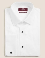 Marks and Spencer M&s Collection Luxury Slim Fit Pure Cotton Dinner Shirt