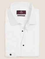 Marks and Spencer M&s Collection Luxury Regular Fit Pure Cotton Dinner Shirt