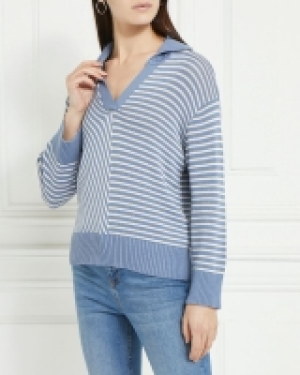 Dunnes Stores  Gallery Cotton Tencel Stripe Jumper