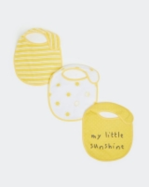 Dunnes Stores  Sunshine Bibs - Pack Of 3