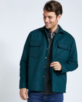 Dunnes Stores  Paul Costelloe Living Green Wool Blend Overshirt