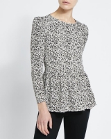 Dunnes Stores  Jersey Puff Sleeve Top