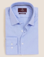 Marks and Spencer M&s Collection Luxury Slim Fit Cotton Stretch Oxford Shirt