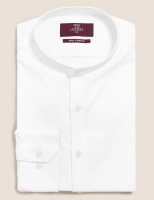 Marks and Spencer M&s Collection Luxury Slim Fit Cotton Twill Stretch Shirt