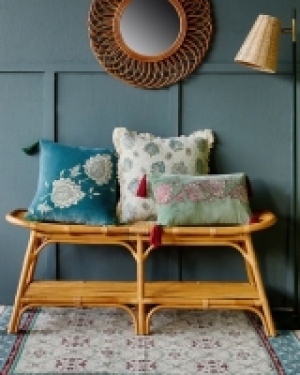 Carolyn Donnelly Eclectic Rattan Design Mirror