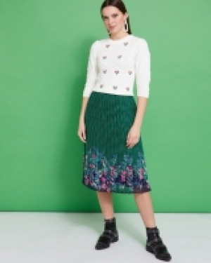 Savida Pleated Print Skirt