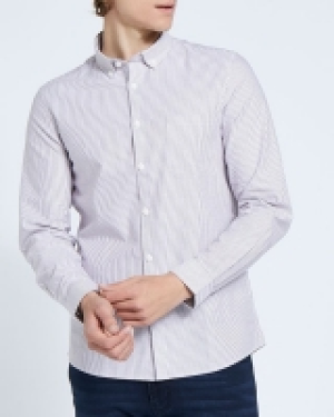 Slim Long-Sleeved Oxford Stripe