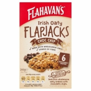 Flahavans Irish Oaty Flapjacks Chocolate Chip 6 Pack 240g