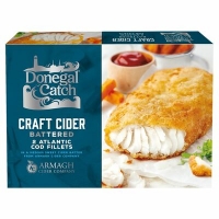Centra  Donegal Catch Cider Battered Cod Fillets 2 Pack 250g