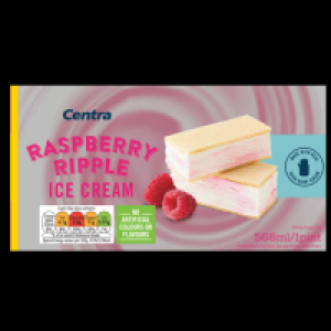 Centra Pint Block Raspberry Ripple Ice Cream 568ml