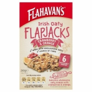 Flahavans Irish Oaty Flapjacks Cranberry & Orange 6 Pack 24
